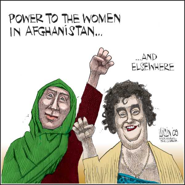 Political/Editorial Cartoon by Aislin (Terry Mosher), The Montreal Gazette, Canada on Taliban Clamps Down on Opposition