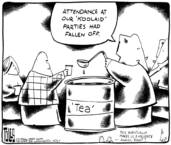 Political/Editorial Cartoon by Tom Toles, Washington Post on GOP Digging Deep