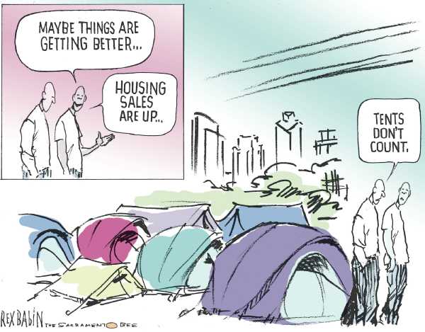 Political/Editorial Cartoon by Rex Babin, Sacramento Bee on Americans Regaining Hope