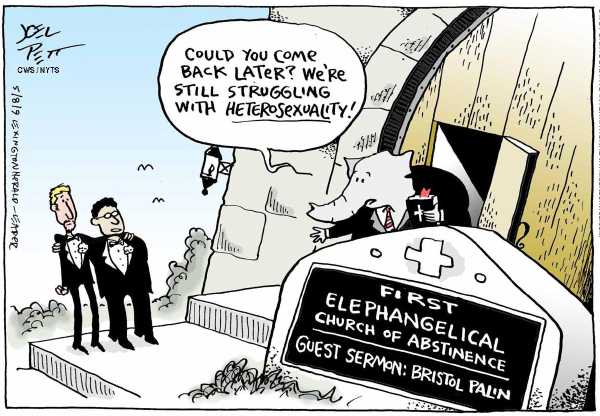 Political/Editorial Cartoon by Joel Pett, Lexington Herald-Leader, CWS/CartoonArts Intl. on GOP Reaches Out
