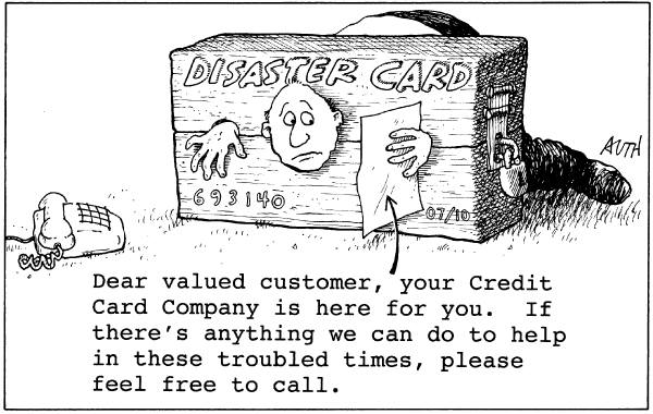 Political/Editorial Cartoon by Tony Auth, Philadelphia Inquirer on Government Reacts to Credit Crisis