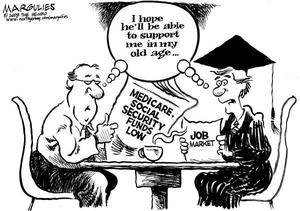 Political/Editorial Cartoon by Jimmy Margulies, The Record, New Jersey on Health Care Anxiety Rises