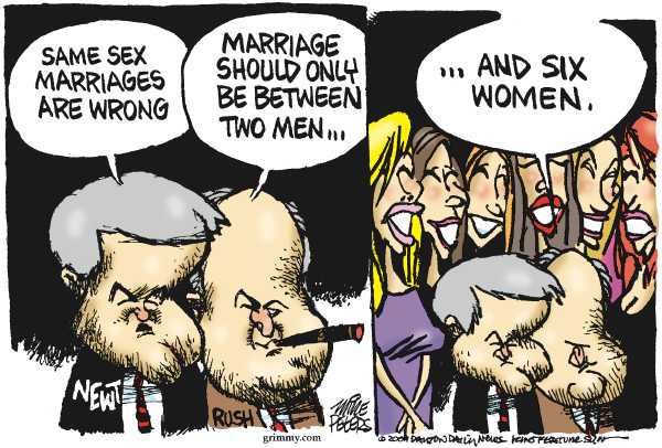 Political/Editorial Cartoon by Mike Peters, Dayton Daily News on GOP Moving Forward