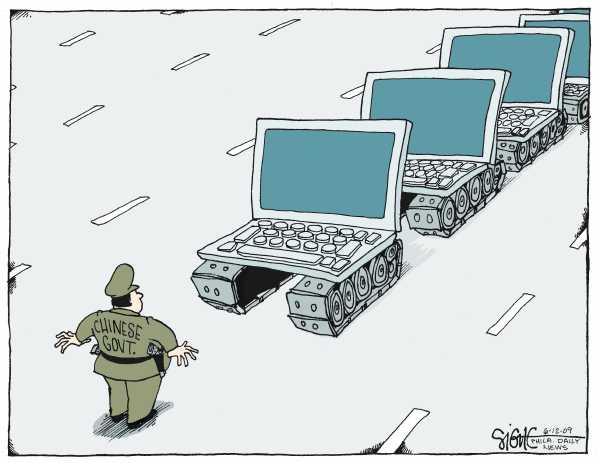 Political/Editorial Cartoon by Signe Wilkinson, Philadelphia Daily News on China Marks Tiananmen Anniversary