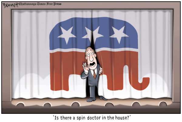 Political/Editorial Cartoon by Clay Bennett, Chattanooga Times Free Press on GOP Struggles to Find Its Way