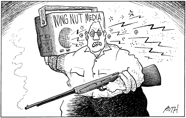 Political/Editorial Cartoon by Tony Auth, Philadelphia Inquirer on Extremists Alive and Well