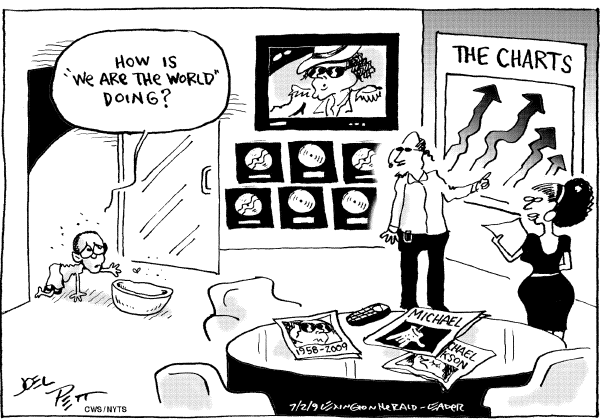 Political/Editorial Cartoon by Joel Pett, Lexington Herald-Leader, CWS/CartoonArts Intl. on Details Emerge in Jackson’s Death