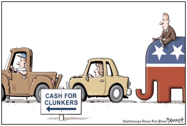 Political/Editorial Cartoon by Clay Bennett, Chattanooga Times Free Press on GOP Eyes Its Future