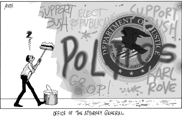 Political/Editorial Cartoon by Tony Auth, Philadelphia Inquirer on Bush Years Remembered