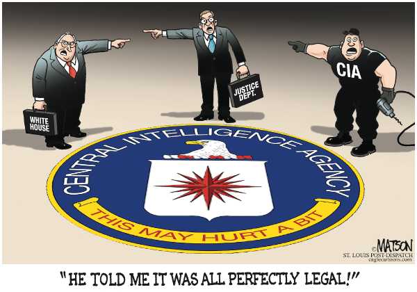 Political/Editorial Cartoon by RJ Matson, Cagle Cartoons on Torture Investigation Initiated