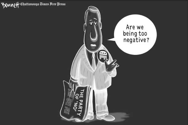 Political/Editorial Cartoon by Clay Bennett, Chattanooga Times Free Press on Republicans Stand Firm