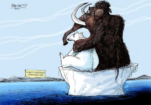 Political/Editorial Cartoon by Petar Pismestrovic, Kleine Zeitung, Austria on Global Warming Discussed