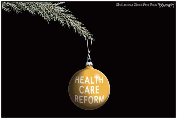 Political/Editorial Cartoon by Clay Bennett, Chattanooga Times Free Press on Senate Debates Health Reform