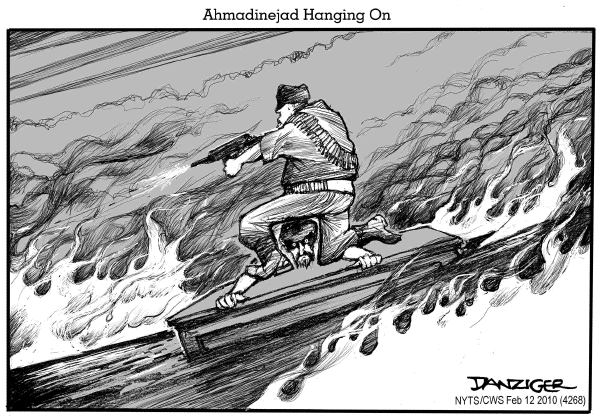Political/Editorial Cartoon by Jeff Danziger, CWS/CartoonArts Intl. on Unrest in Iran