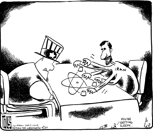 Political/Editorial Cartoon by Tom Toles, Washington Post on Unrest in Iran