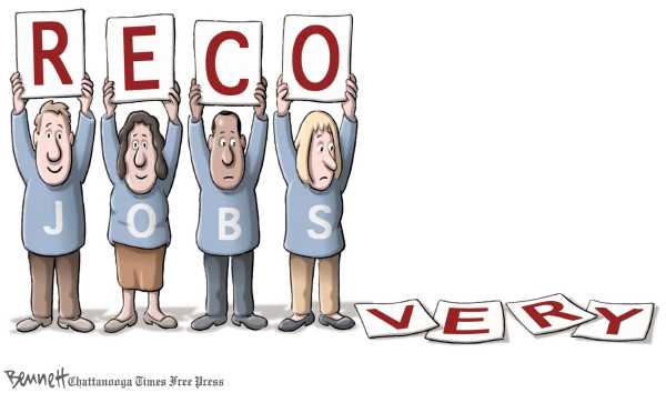 Political/Editorial Cartoon by Clay Bennett, Chattanooga Times Free Press on Wall Street Rebounding