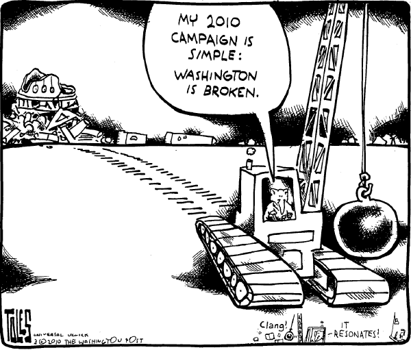 Political/Editorial Cartoon by Tom Toles, Washington Post on GOP Plots Course