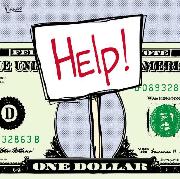 Political/Editorial Cartoon by Vladdo (Vladimir Flórez), Colombia on US Economy Stalls