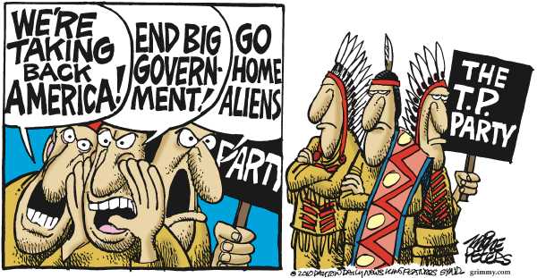 Political/Editorial Cartoon by Mike Peters, Dayton Daily News on Tea Party Refines Message