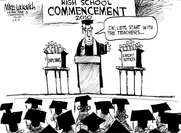 Political/Editorial Cartoon by Mike Luckovich, Atlanta Journal-Constitution on US Economy Accelerates