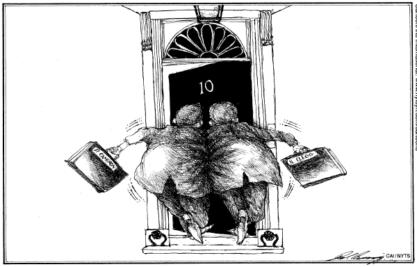 Political/Editorial Cartoon by Dale Cummings, The Winnipeg Free Press, Canada on England Tries New Tack