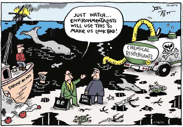 Political/Editorial Cartoon by Ted Rall on Oil Still Gushing into Gulf