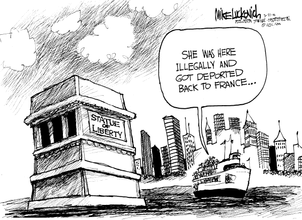 Political/Editorial Cartoon by Mike Luckovich, Atlanta Journal-Constitution on In Other News
