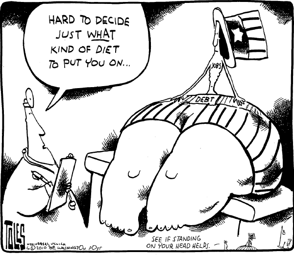 Political/Editorial Cartoon by Tom Toles, Washington Post on Recovery Has Legs
