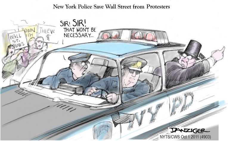 Political/Editorial Cartoon by Jeff Danziger, CWS/CartoonArts Intl. on Protests Sweep Across Nation