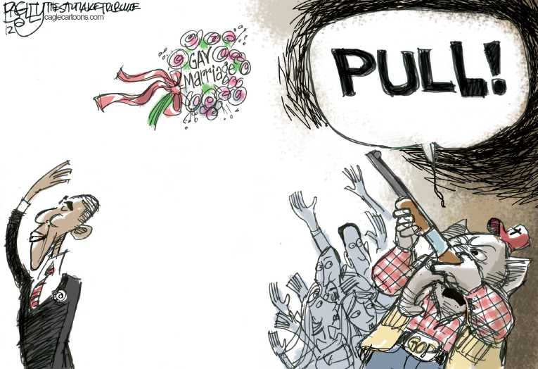 Political Cartoon On Gay Marriage Debate Continues By