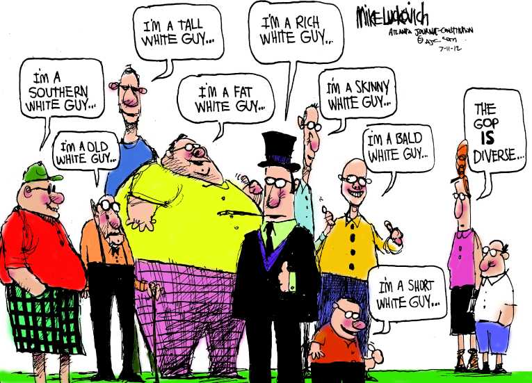 Political/Editorial Cartoon by Mike Luckovich, Atlanta Journal-Constitution on Republican Party Growing Confident