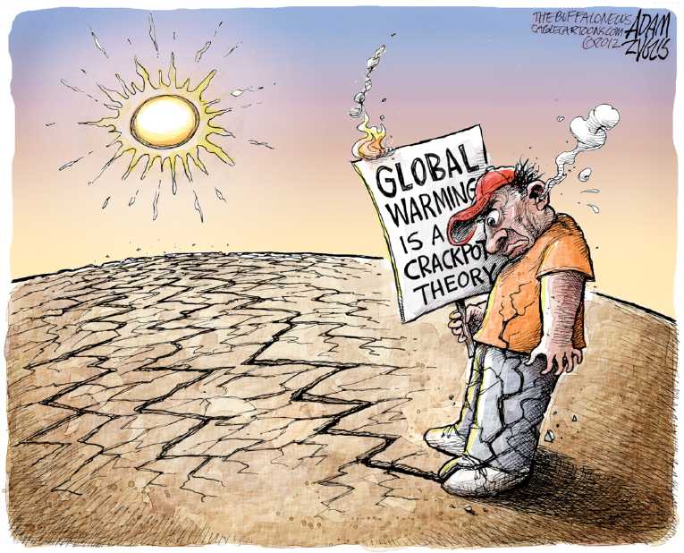 Political/Editorial Cartoon by Adam Zyglis, The Buffalo News on Record Heat, Drought Persist