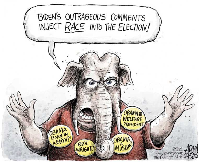 Political/Editorial Cartoon by Adam Zyglis, The Buffalo News on GOP Blasts Obama Campaign