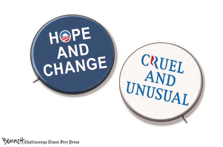 Political/Editorial Cartoon by Clay Bennett, Chattanooga Times Free Press on Campaigns Heats Up