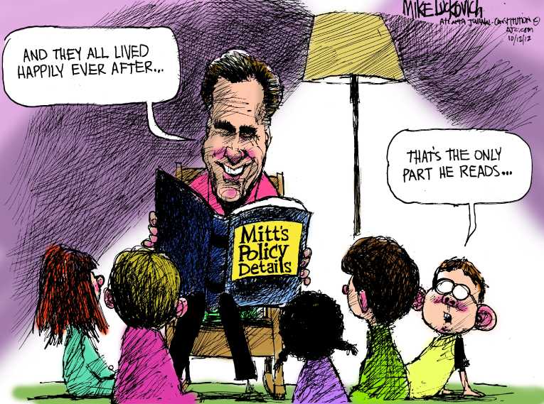 Political/Editorial Cartoon by Mike Luckovich, Atlanta Journal-Constitution on Campaigns Hitting High Gear