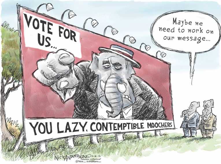 Political/Editorial Cartoon by Nick Anderson, Houston Chronicle on Republican Party Reloads