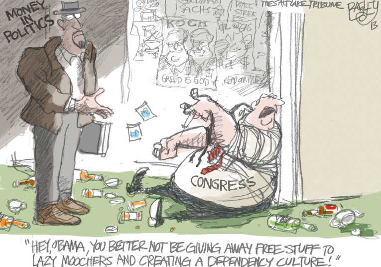 Political/Editorial Cartoon by Pat Bagley, Salt Lake Tribune on ObamaCare Rollout Continues