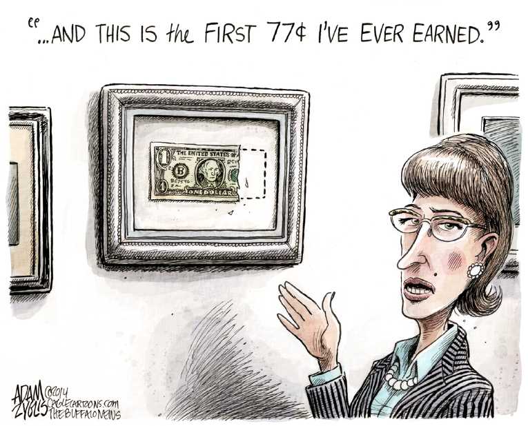 Political/Editorial Cartoon by Adam Zyglis, The Buffalo News on GOP Votes Down Equal Pay