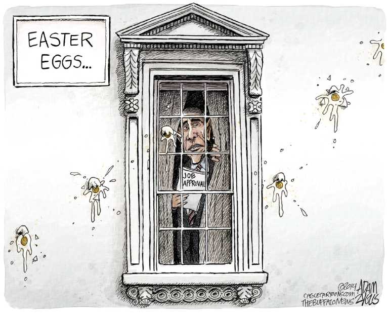 Political/Editorial Cartoon by Adam Zyglis, The Buffalo News on President Celebrates Easter