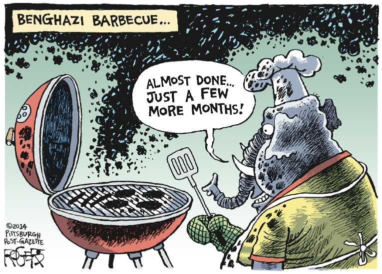 Political/Editorial Cartoon by Rob Rogers, The Pittsburgh Post-Gazette on Republicans Outraged