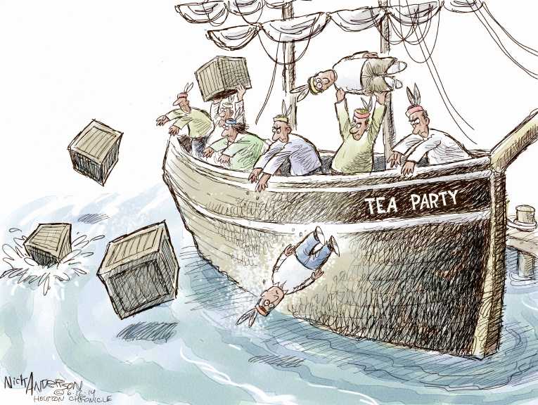 Political/Editorial Cartoon by Nick Anderson, Houston Chronicle on Cantor Loses Virginia Primary