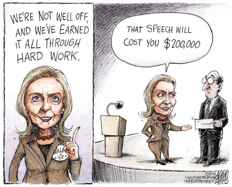 Political/Editorial Cartoon by Adam Zyglis, The Buffalo News on Hillary Makes Big Admission