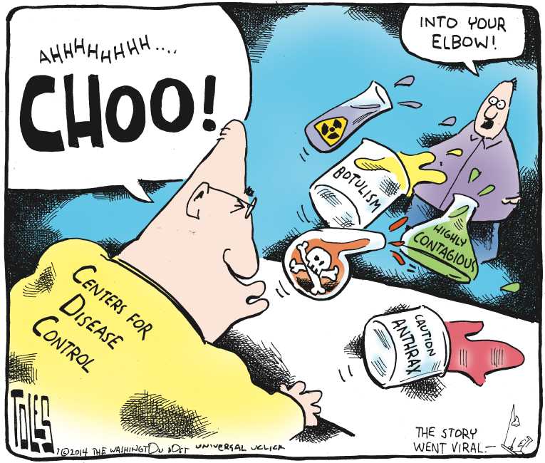 Political/Editorial Cartoon by Tom Toles, Washington Post on Flu Season Arrives