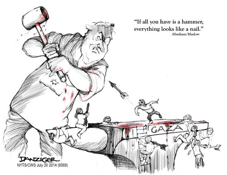 Political/Editorial Cartoon by Jeff Danziger, CWS/CartoonArts Intl. on Israel Begins Ground Invasion