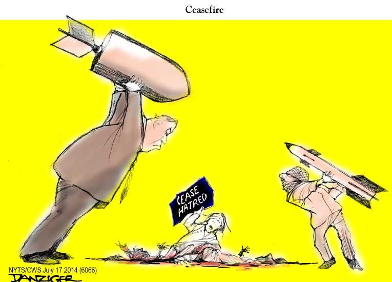 Political/Editorial Cartoon by Jeff Danziger, CWS/CartoonArts Intl. on Israel Begins Ground Invasion