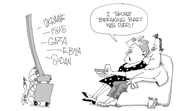 Political/Editorial Cartoon by Signe Wilkinson, Philadelphia Daily News on War Racks Middle East