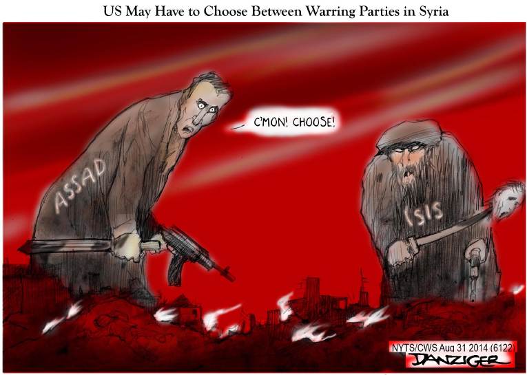 Political/Editorial Cartoon by Jeff Danziger, CWS/CartoonArts Intl. on War Racks Middle East