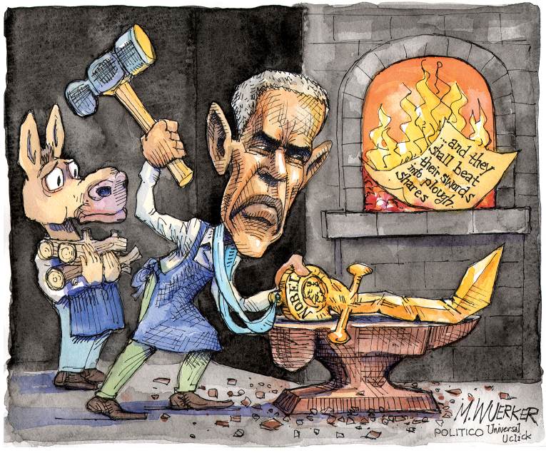 Political/Editorial Cartoon by Matt Wuerker, Politico on US to Restore Order