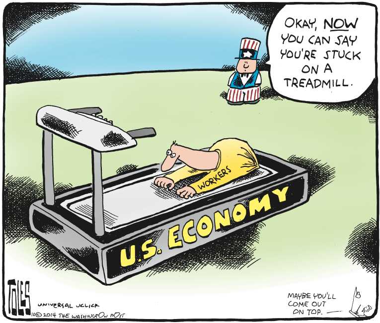 Political/Editorial Cartoon by Tom Toles, Washington Post on Stock Market Flucuating Wildly