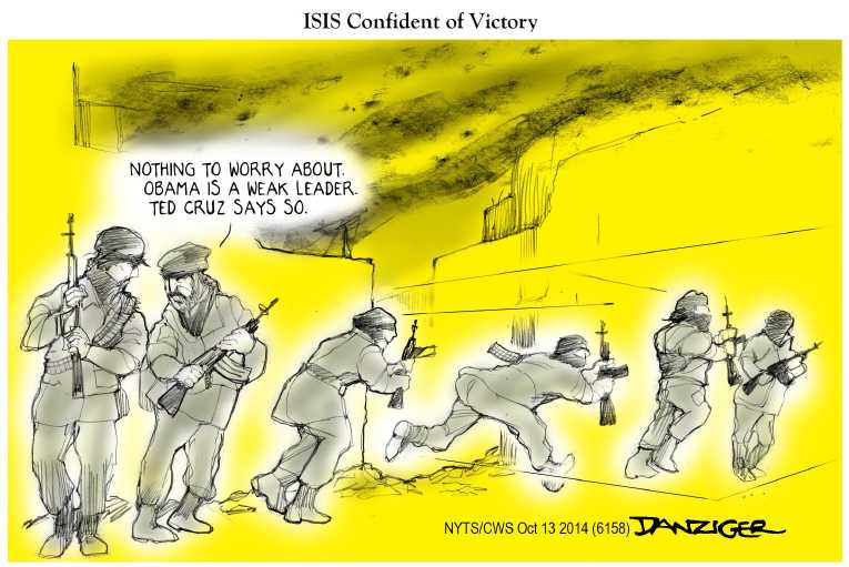 Political/Editorial Cartoon by Jeff Danziger, CWS/CartoonArts Intl. on Manufactured War Escalates